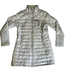 Patagonia Radalie Parka Jacket Coat Women's Large Silver